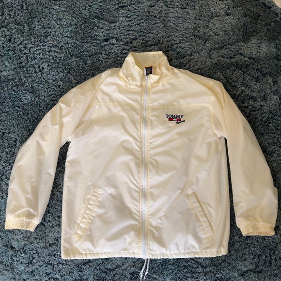 Rare Vintage Tommy Hilfiger Sports Big Puffer Cream Nylon Winter Size 16 Jacket - Picture 4 of 11
